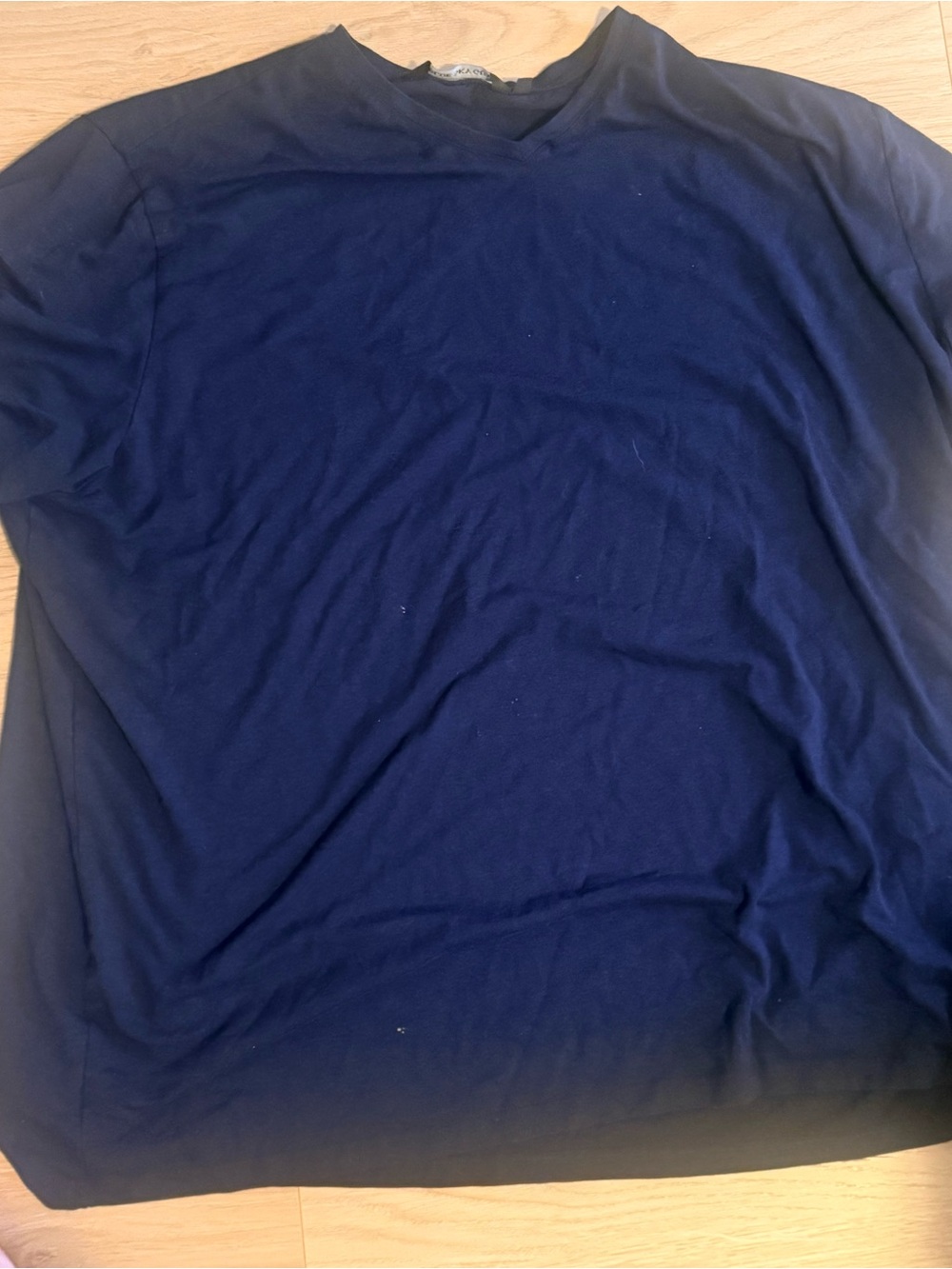 Blue Sky Men's Dark Blue V-Neck Short Sleeve Tee